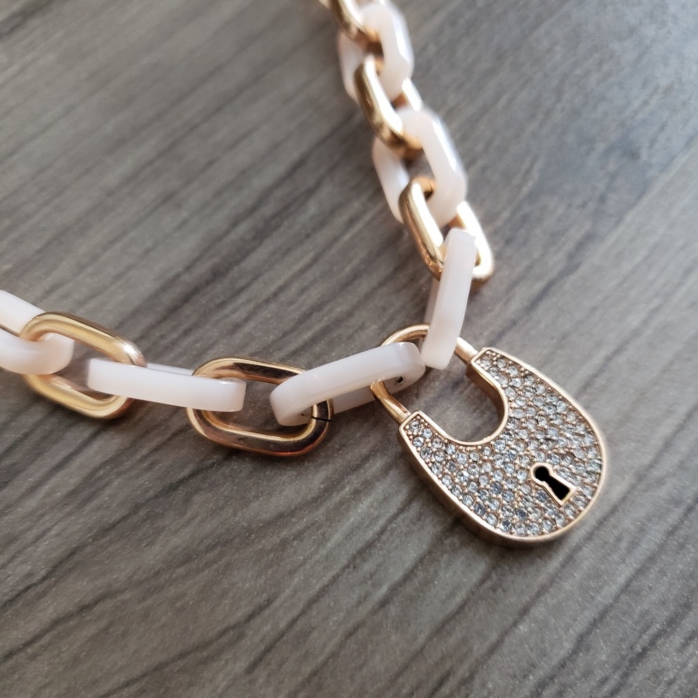 Michael Kors  Crystal PadLock Chain Set - Picture 2 of 4